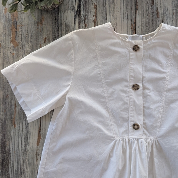 G. Label By Goop Cotton Oversized Dress Womens 6 White - Picture 5 of 8